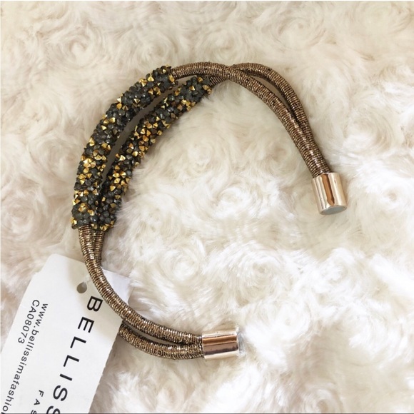 🆕 2 Bellissima Stretch Crystal Bracelet & 2 Row Cry Magnetic Bracelet - Picture 4 of 5